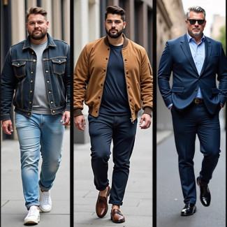 10 стильных образов для мужчин больших размеров – от casual до делового стиля