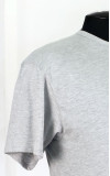 Серая футболка с круглым вырезом большого размера